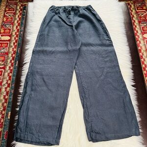 CP Shades Navy Wide Leg Linen Pants